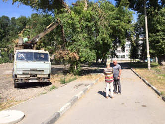 Городские депутаты помогли благоустроить территорию вокруг гимназии №58 Заводского района Саратова