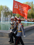 В сквере Победы Ленинского района прошло торжественное мероприятие, посвященное 73-й годовщине Победы