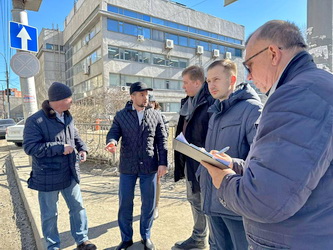 Никита Григорьевский принял участие в выездном мероприятии во Фрунзенском районе по вопросу соблюдения Порядка проведения работ на подземных коммуникациях